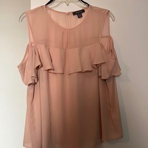 Pink Cold Shoulder Blouse